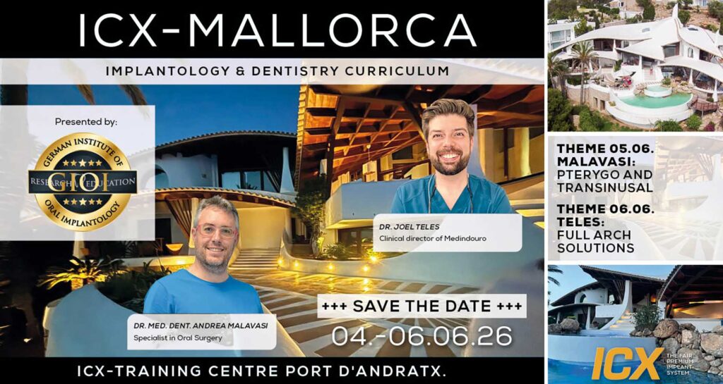 IMPLANTOLOGIE & ZAHNHEILKUNDE-CURRICULUM ‘26, Ref.: Dr. med. dent Andrea Malavasi, Dr. Joel Teles