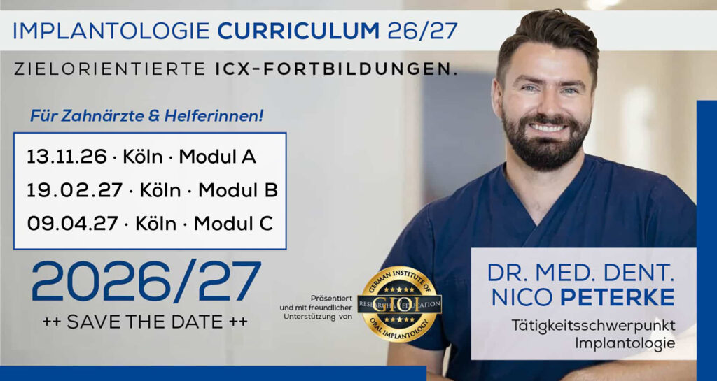 IMPLANTOLOGIE CURRICULUM 26/27 – MODUL A, Köln
